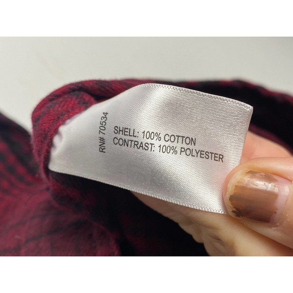 Orvis Flannel Shirt XL Heavy Thick Shacket Button Down Red Black Plaid Check Men - Picture 7 of 7